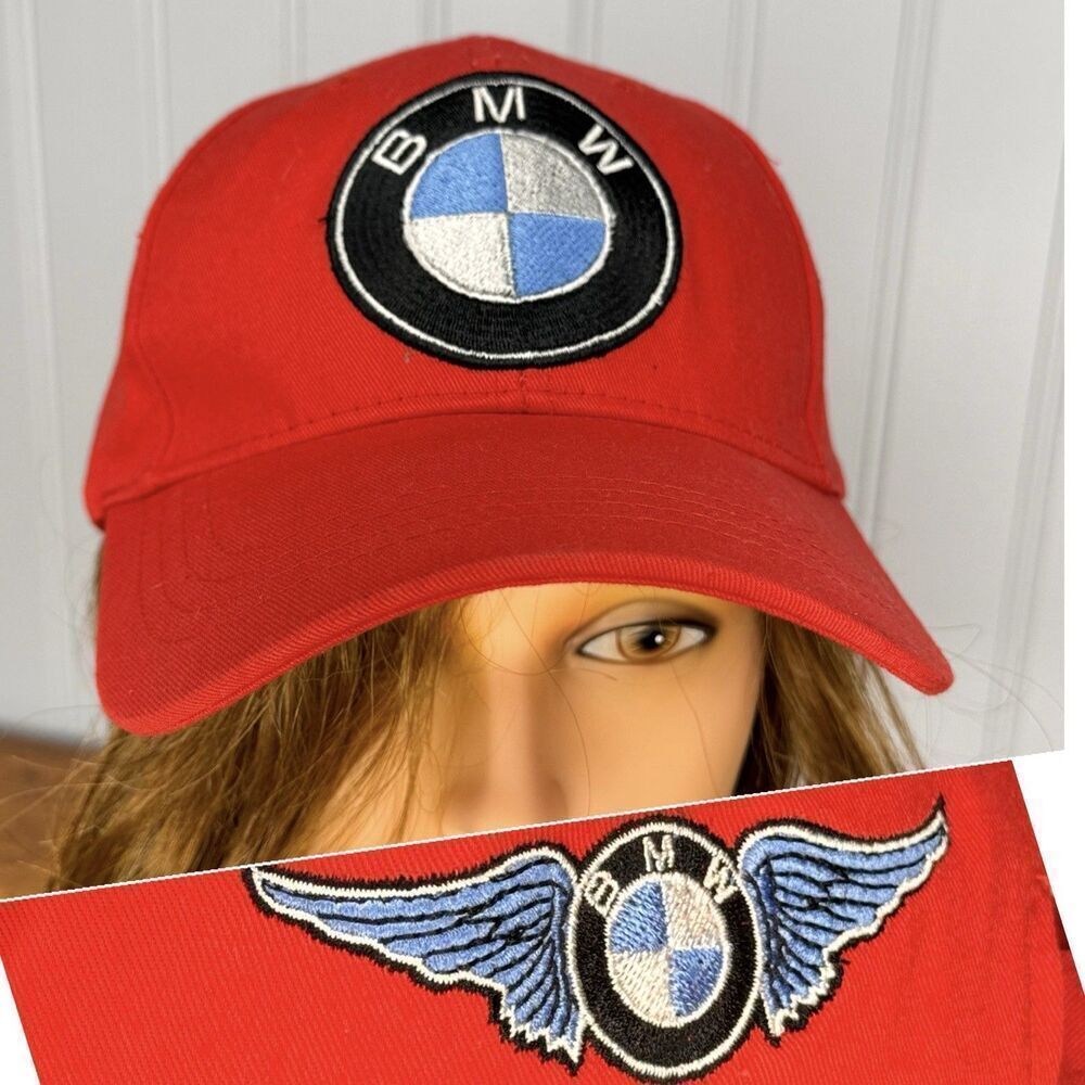 RARE BMW Embroidered Winged Logo on Side ROST Premium Trucker Hat Cap Adjustable